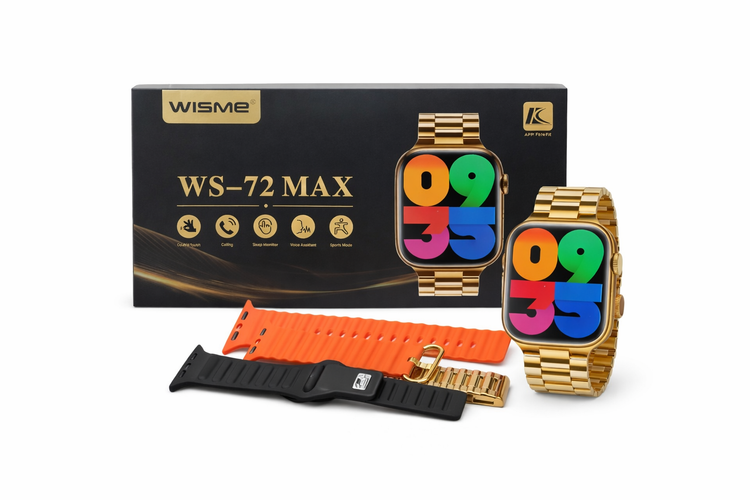 ساعت هوشمند WS-72 Max با بند فلزی و اسپرت | پشتیبانی تماس و پایش سلامتی