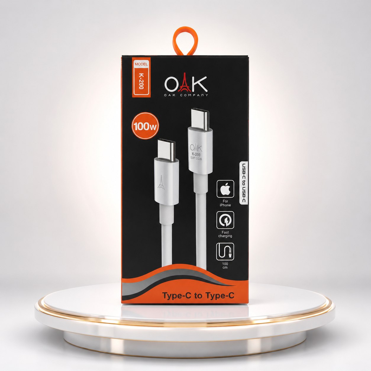 کابل شارژ 100 وات OAK مدل K200