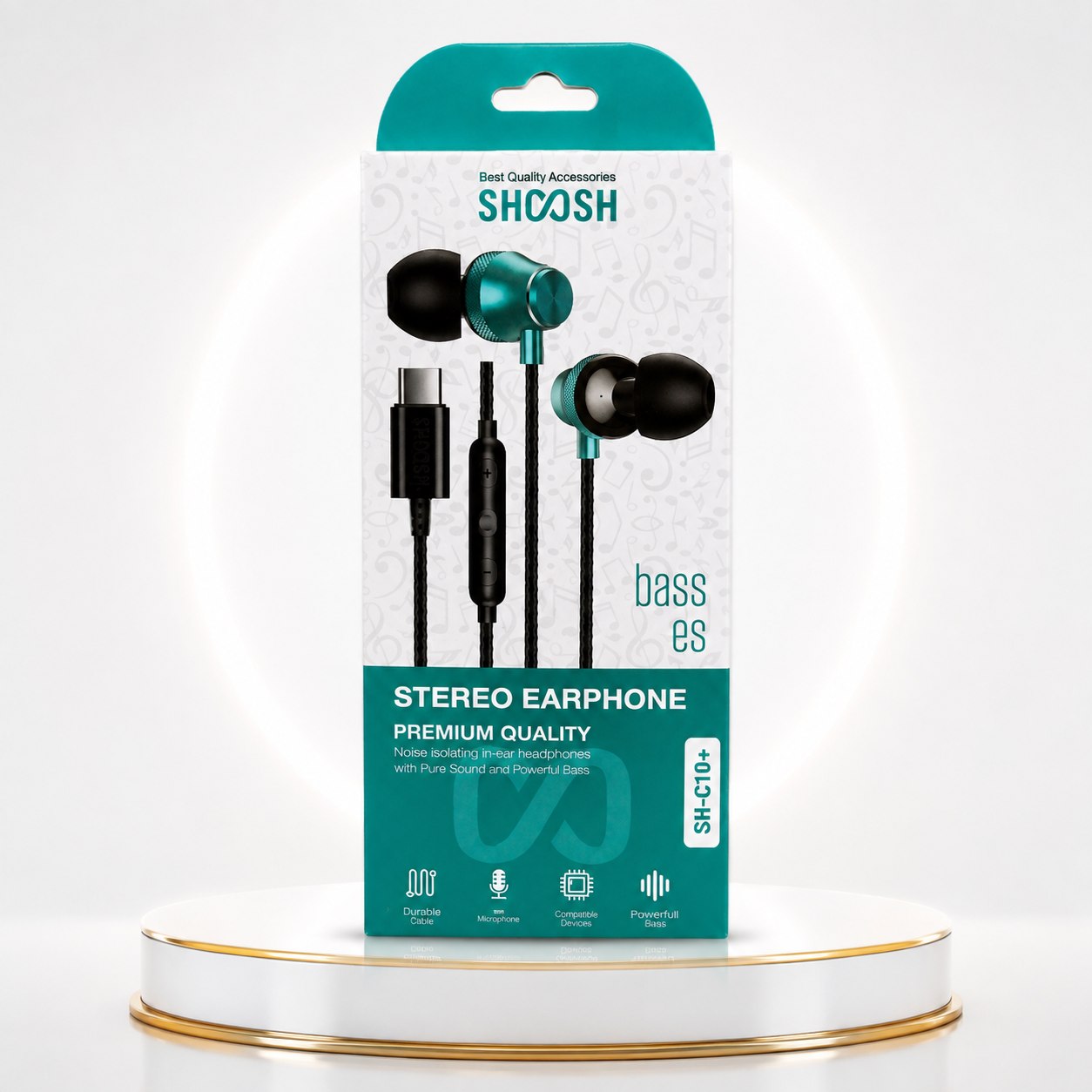 هندزفری سیمی مگنتی تایپ C شوش مدل SH-C10+ | SHOOSH